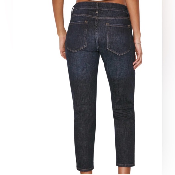 Frame Le Garcon Crop ‘covant’ distressed dark wash taper boyfriend jean - 26 - Picture 14 of 16